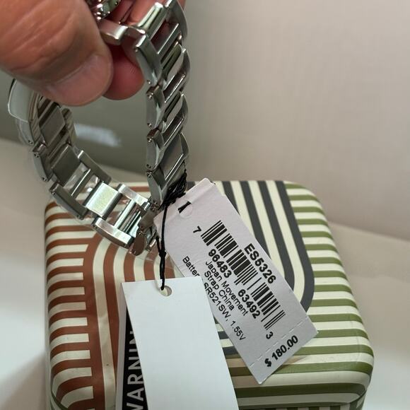 Fossil Harwell ES5326 Womens Quartz Watch 28mm Rectangular Bracelet Silver Dial - Picture 4 of 14